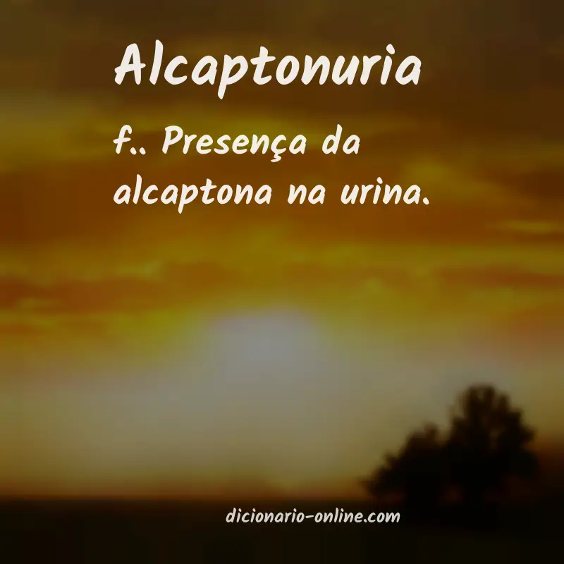 Significado de alcaptonuria