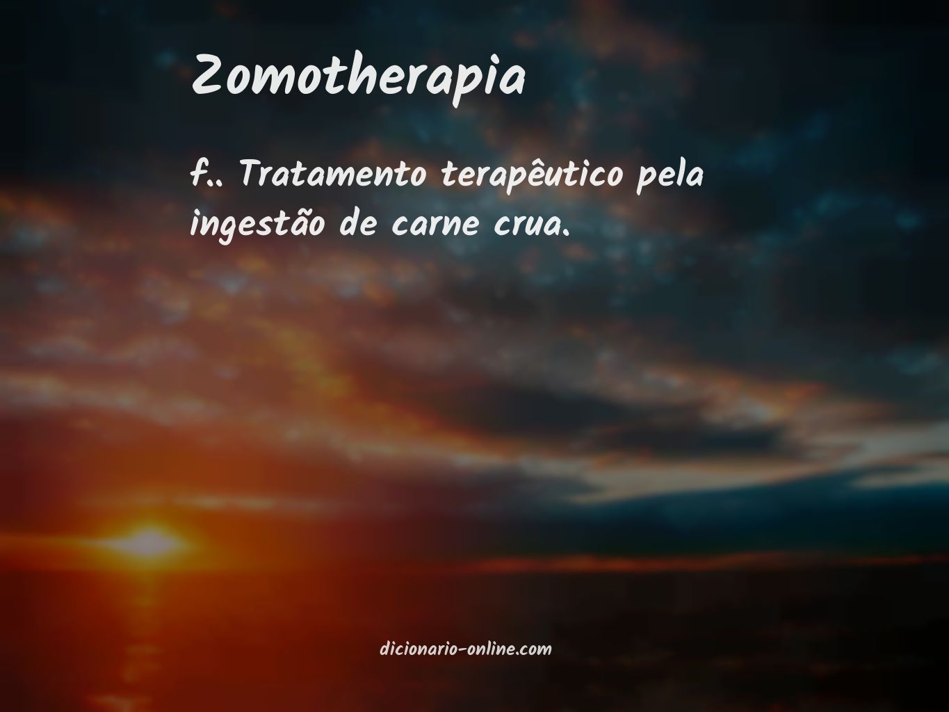 Significado de zomotherapia