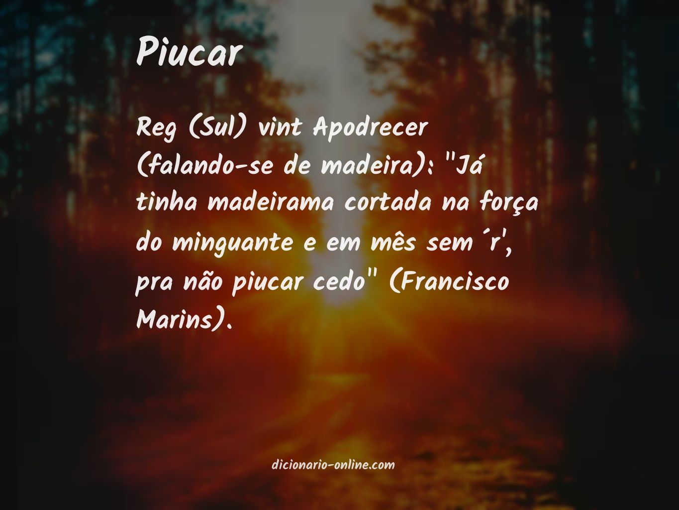 Significado de piucar