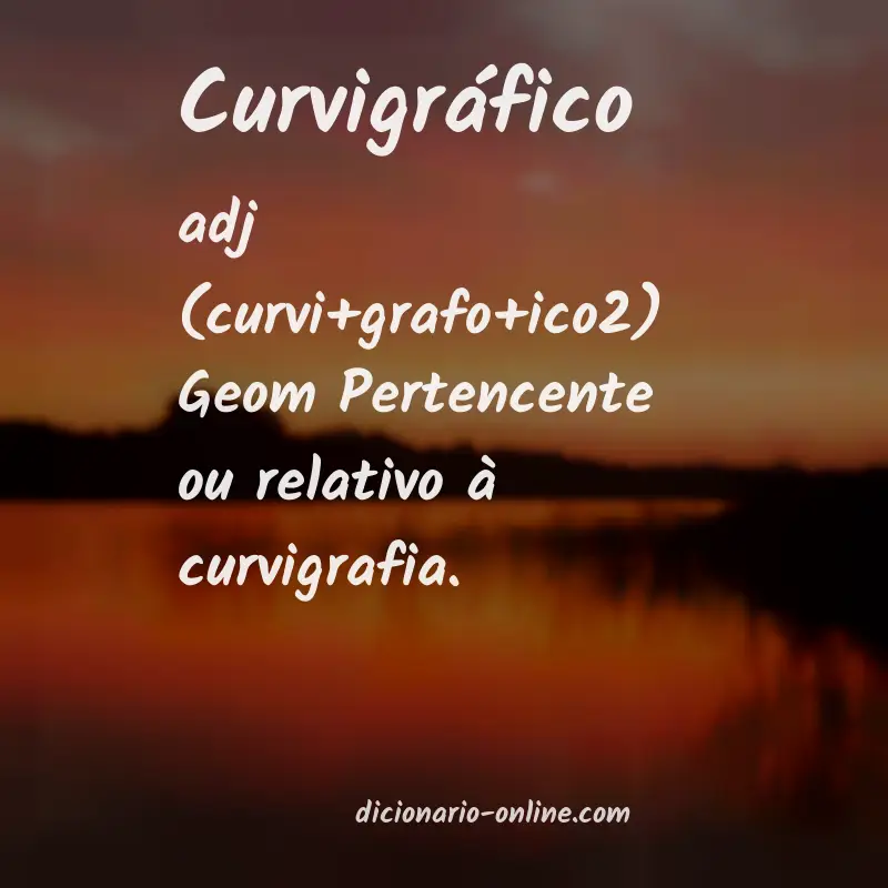 Significado de curvigráfico