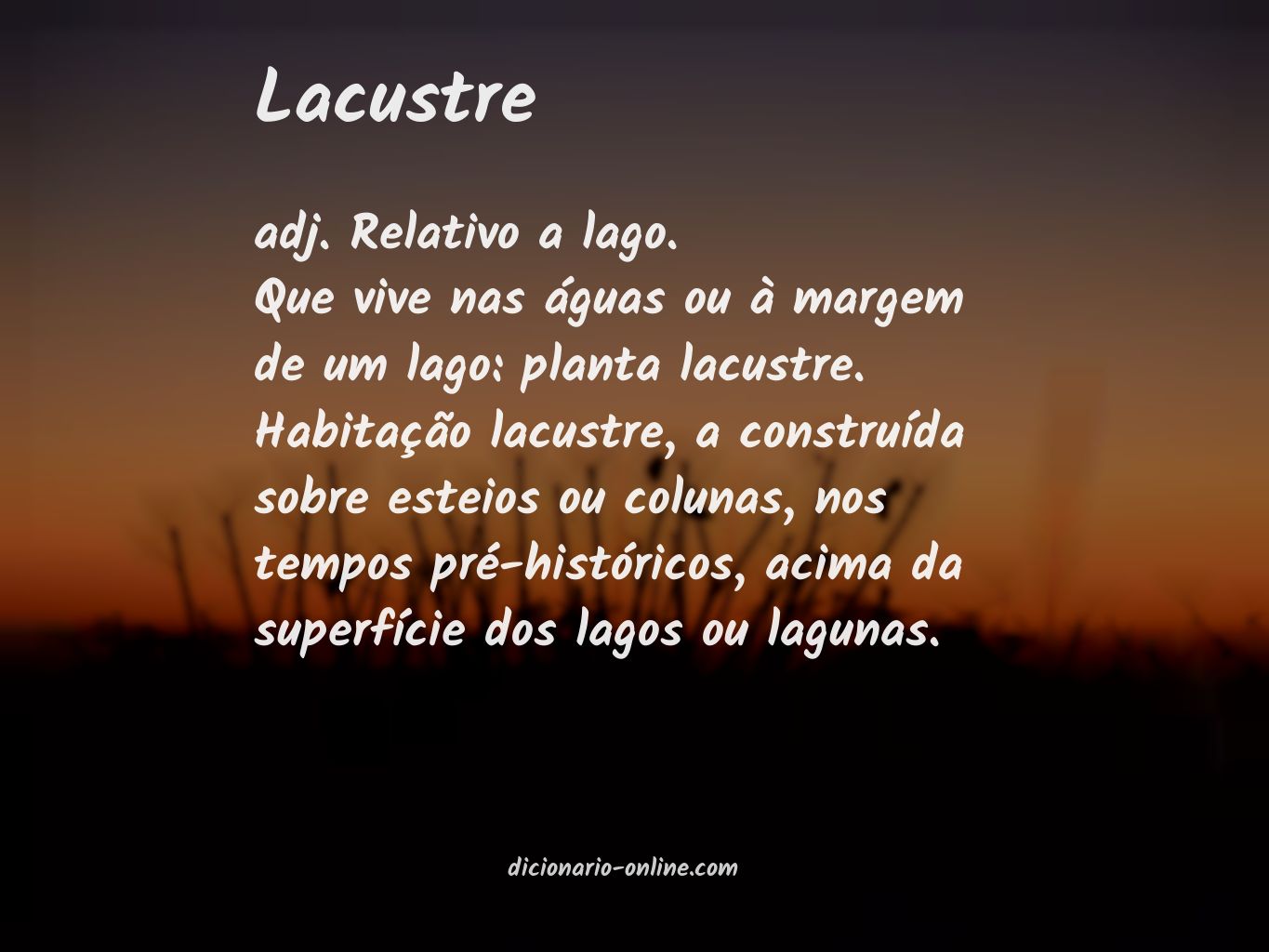 Significado de lacustre