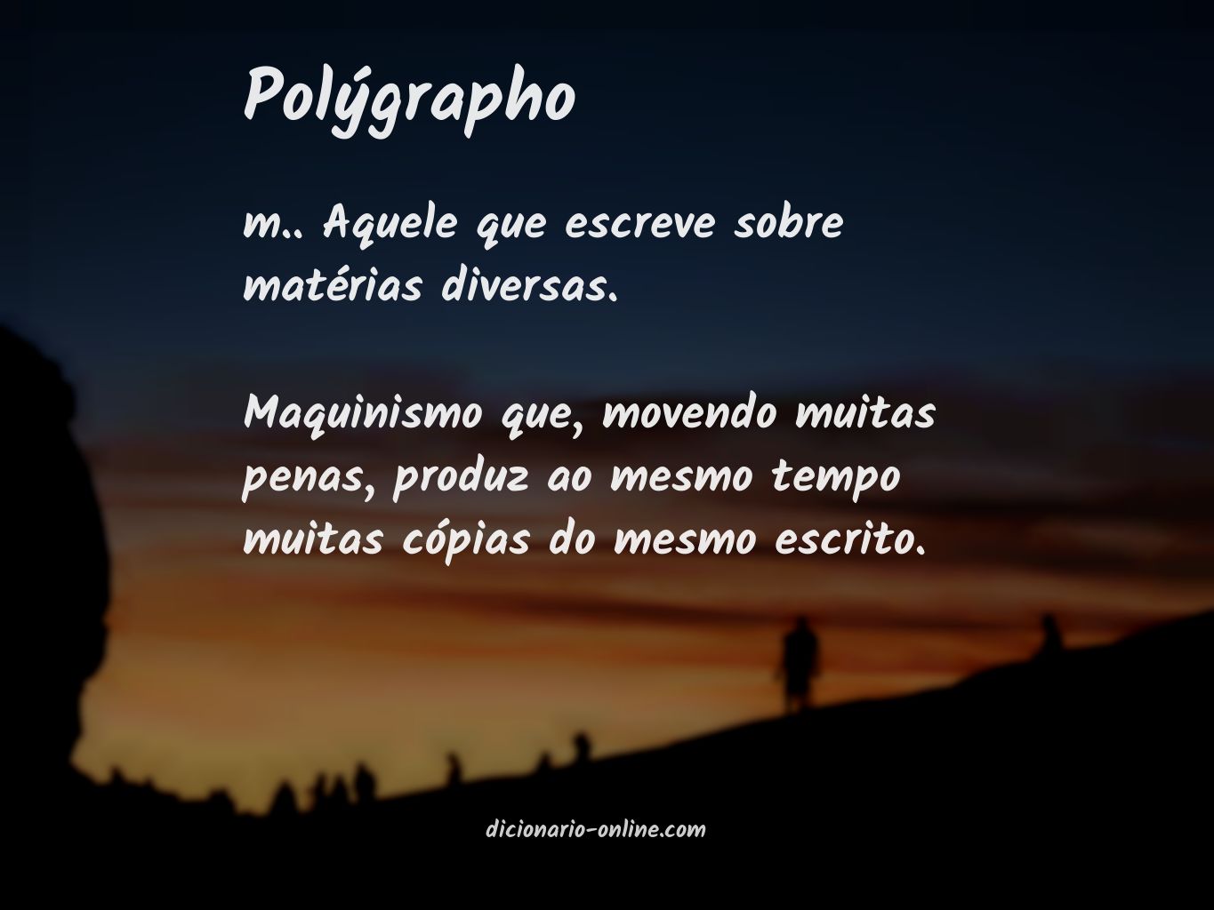 Significado de polýgrapho