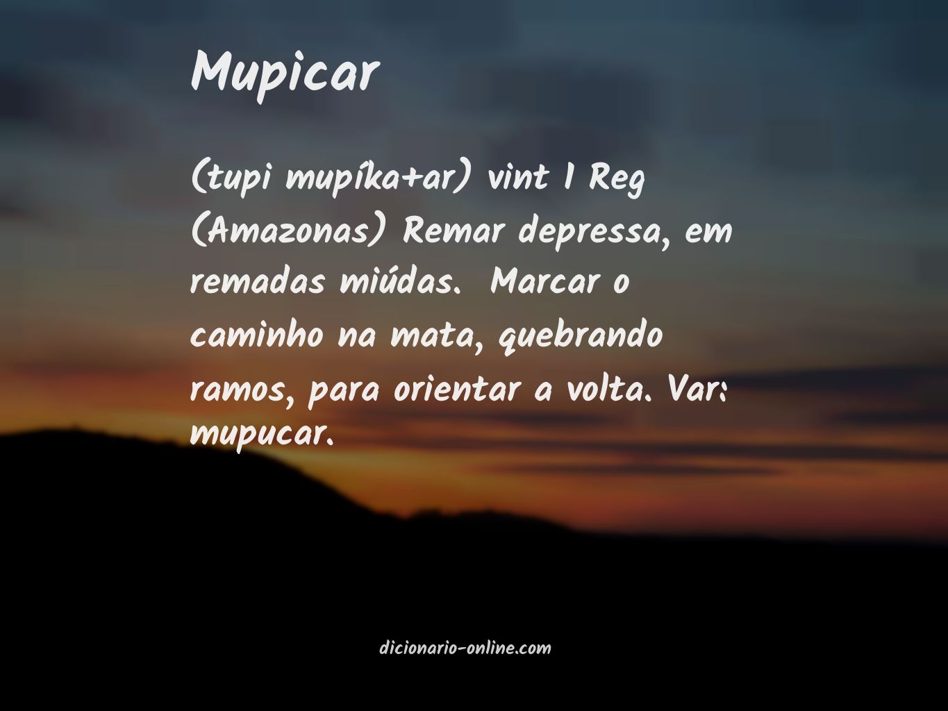 Significado de mupicar