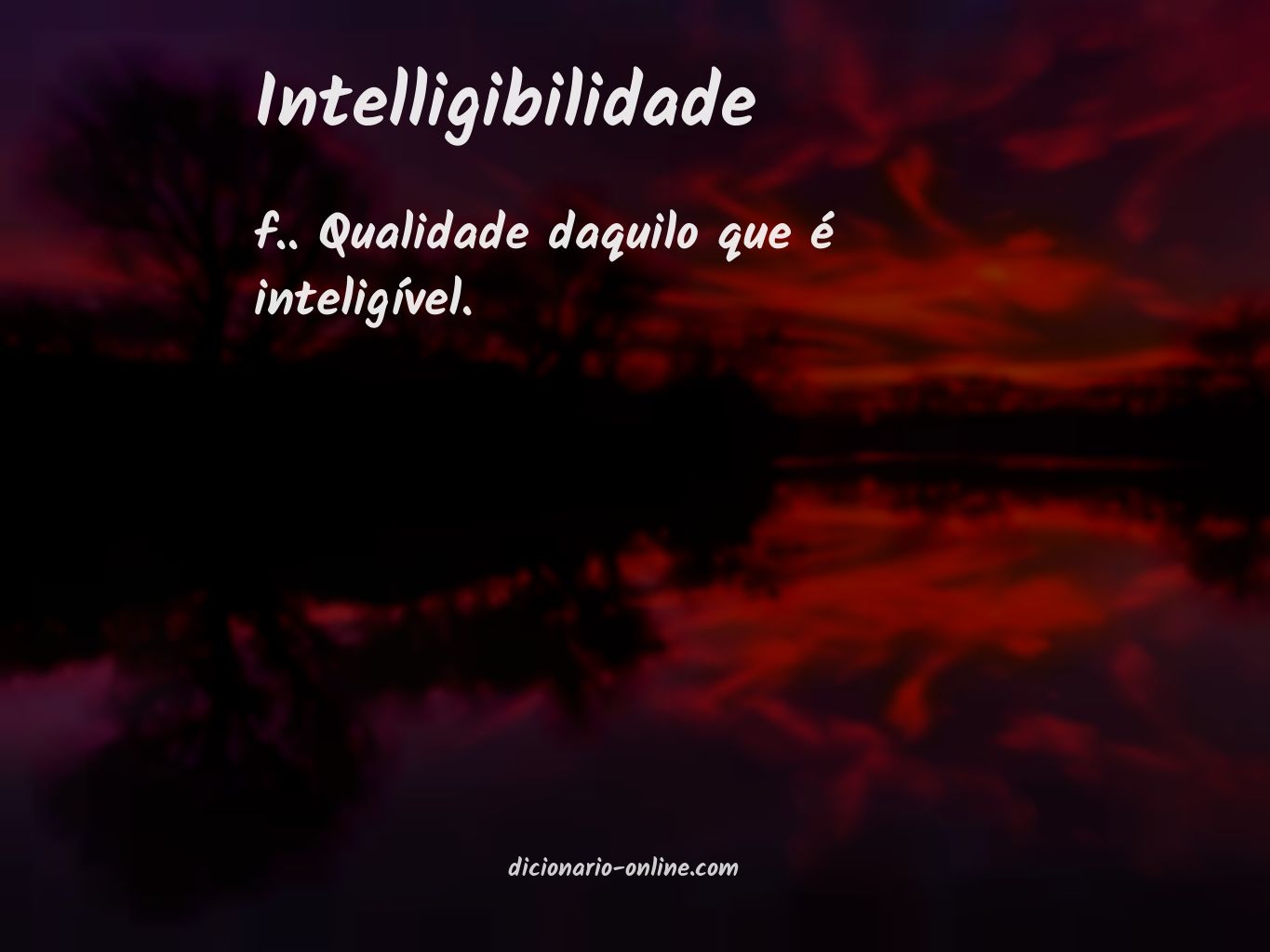 Significado de intelligibilidade