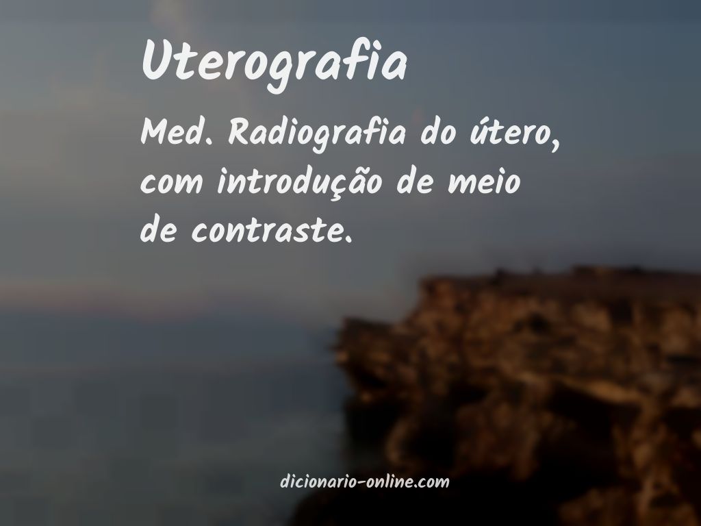 Significado de uterografia