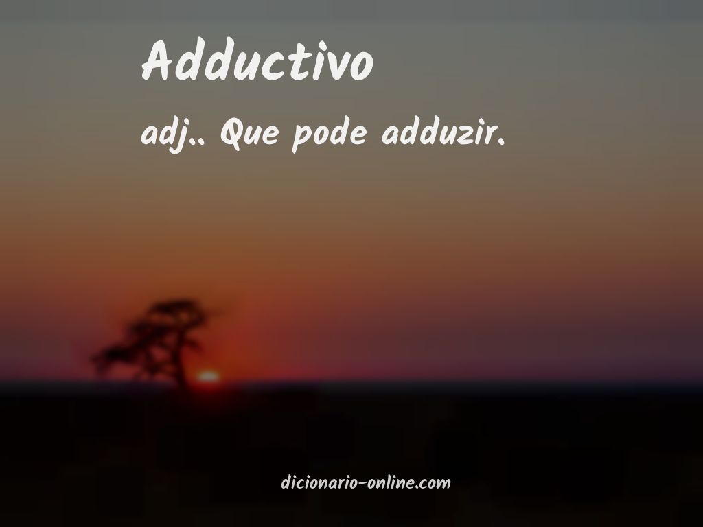 Significado de adductivo