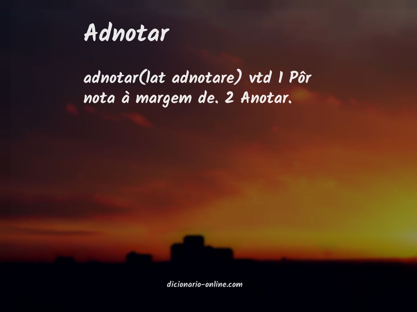 Significado de adnotar