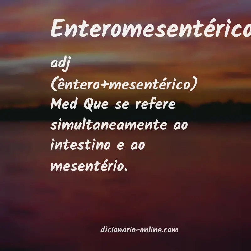 Significado de enteromesentérico