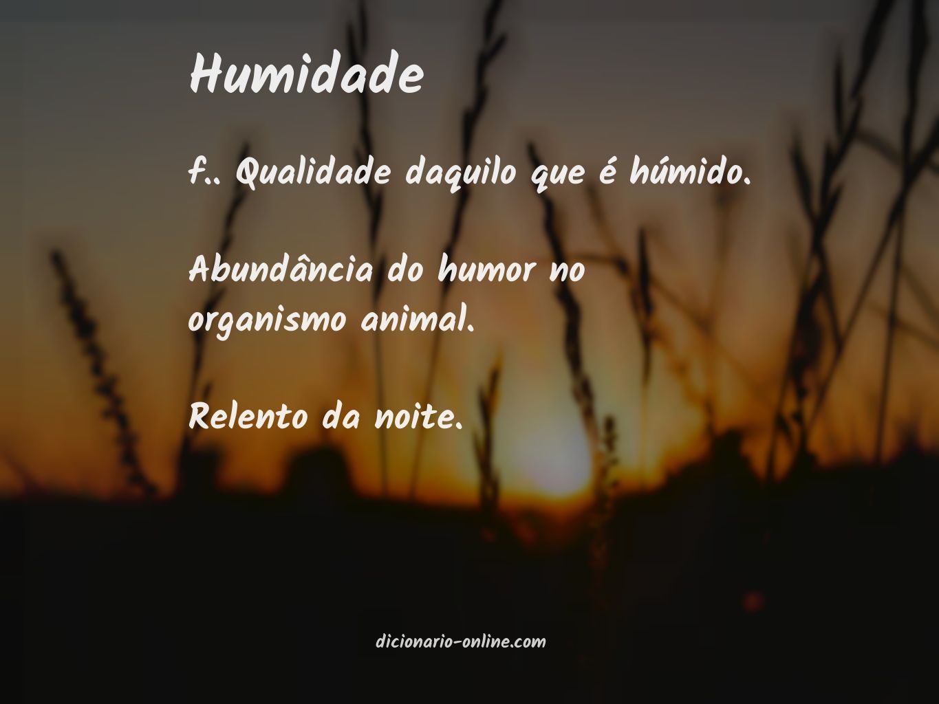 Significado de humidade