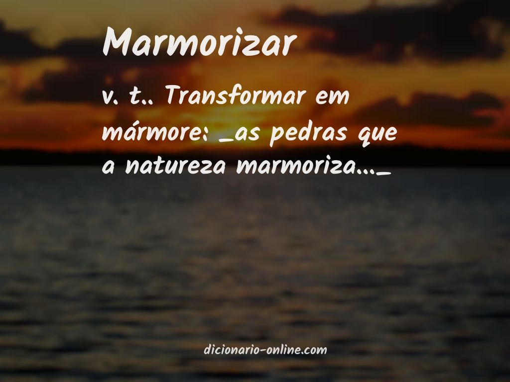 Significado de marmorizar