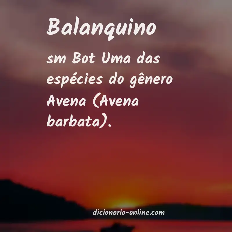 Significado de balanquino