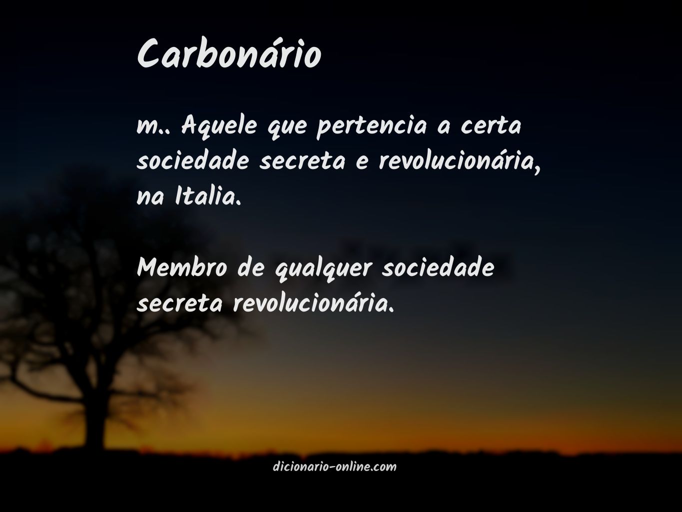 Significado de carbonário