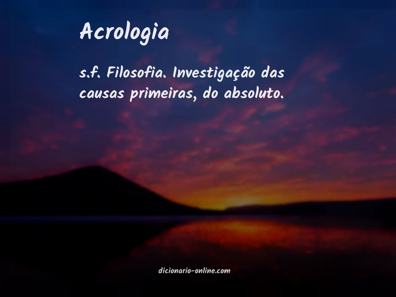 Significado de acrologia