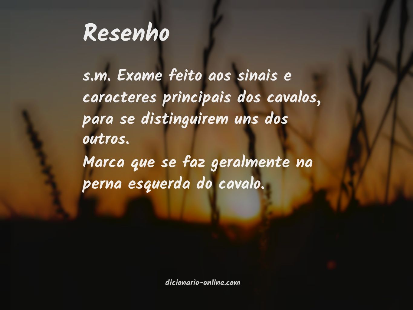 Significado de resenho