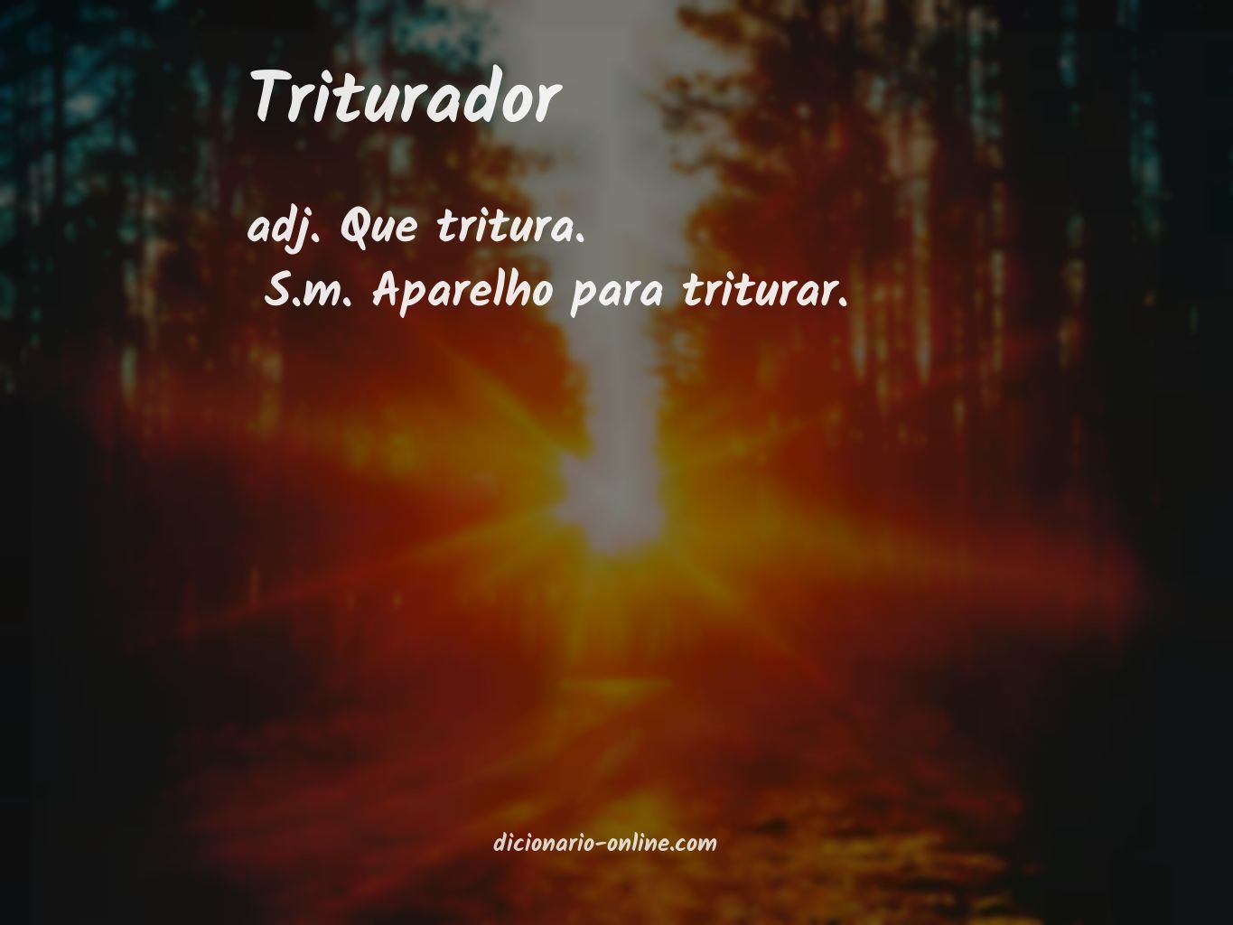 Significado de triturador