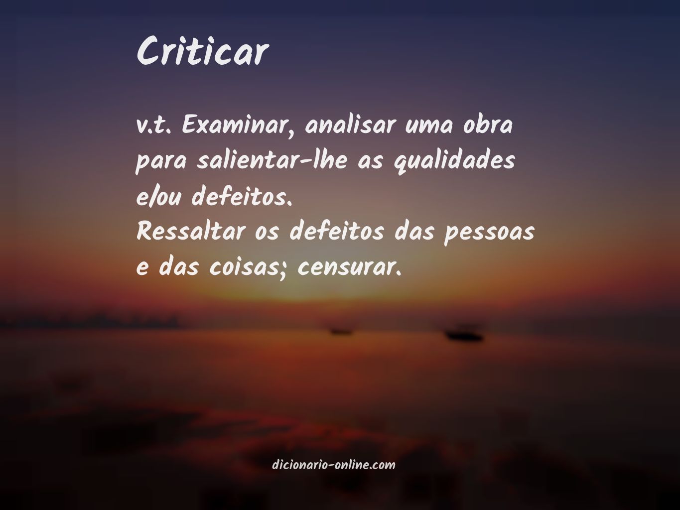 Significado de criticar