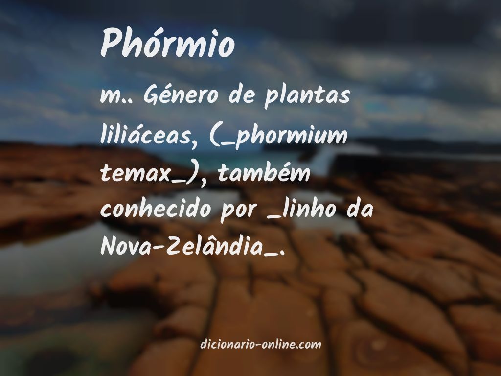 Significado de phórmio