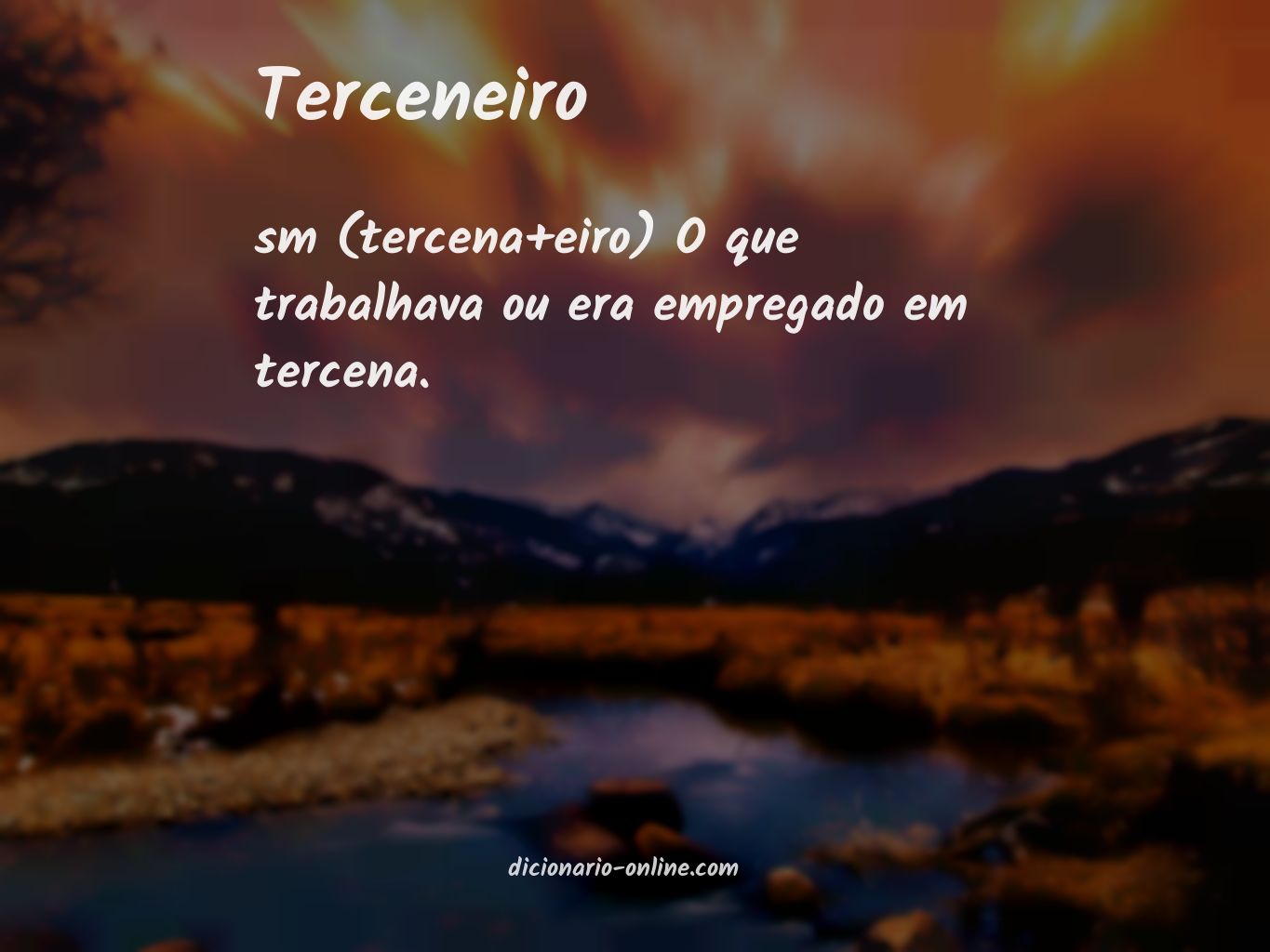 Significado de terceneiro