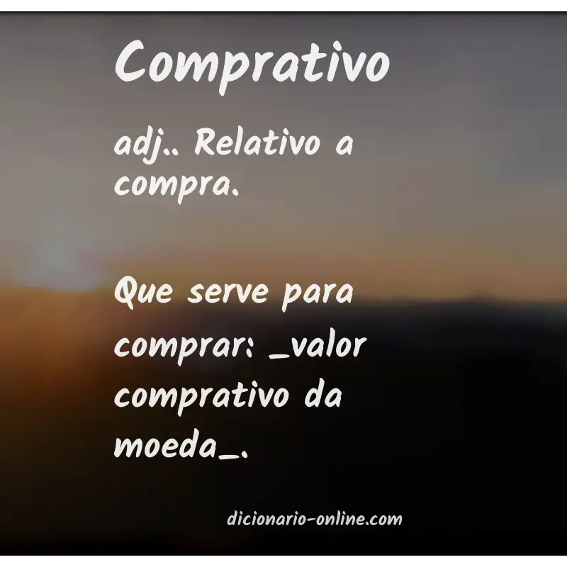 Significado de comprativo