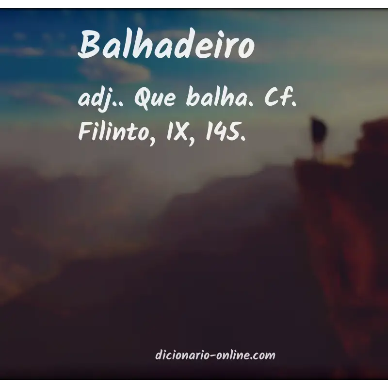 Significado de balhadeiro
