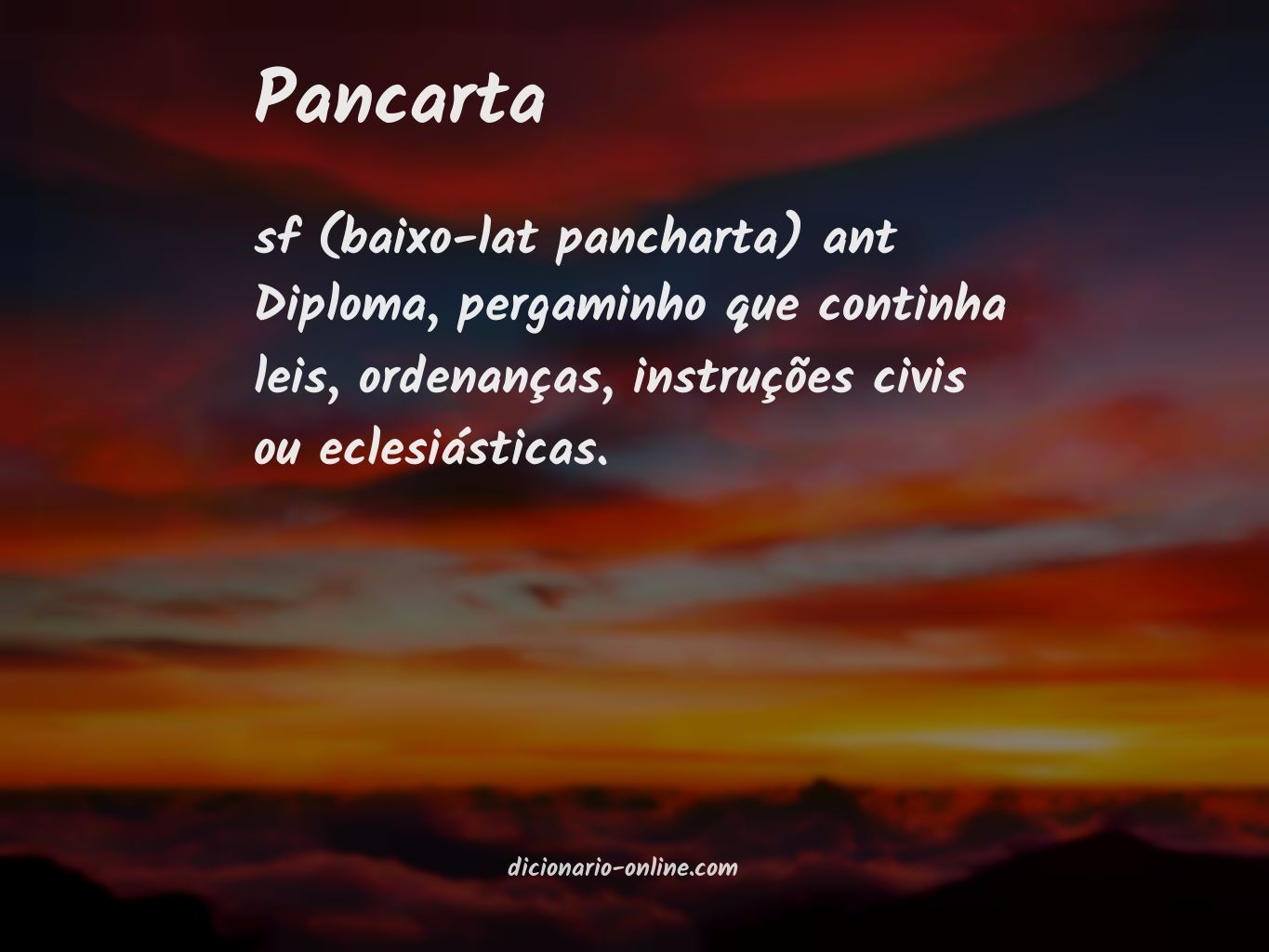 Significado de pancarta