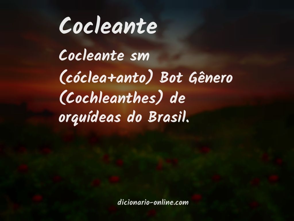 Significado de cocleante