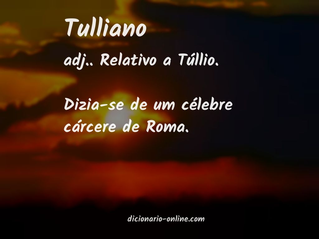 Significado de tulliano