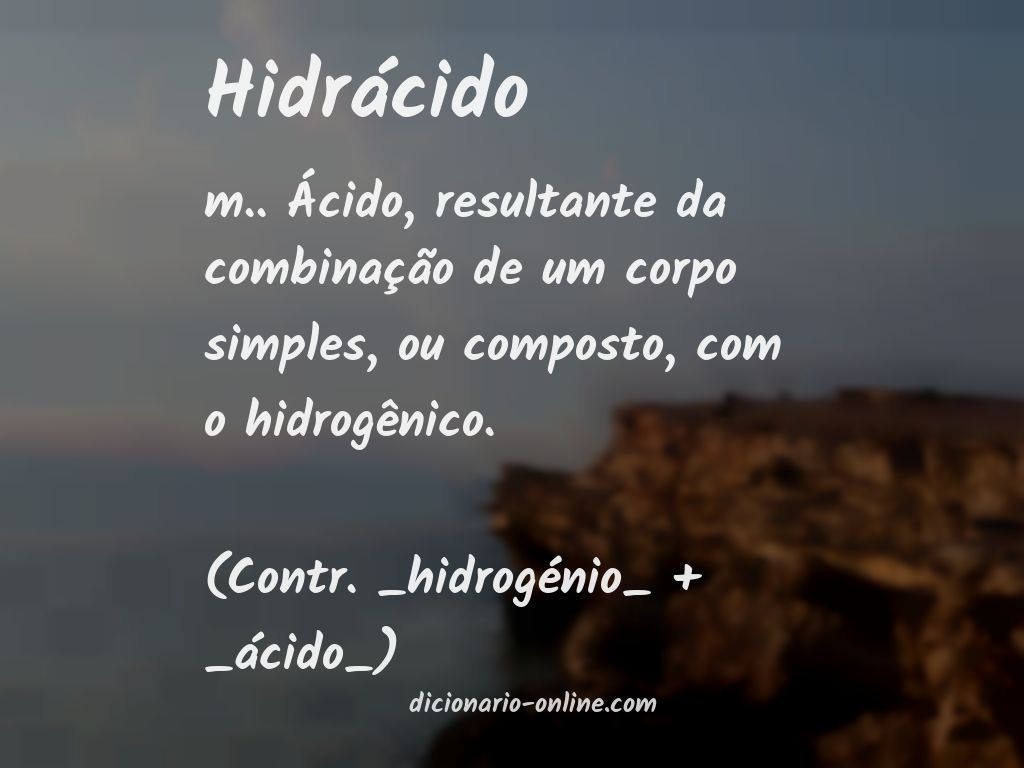 Significado de hidrácido