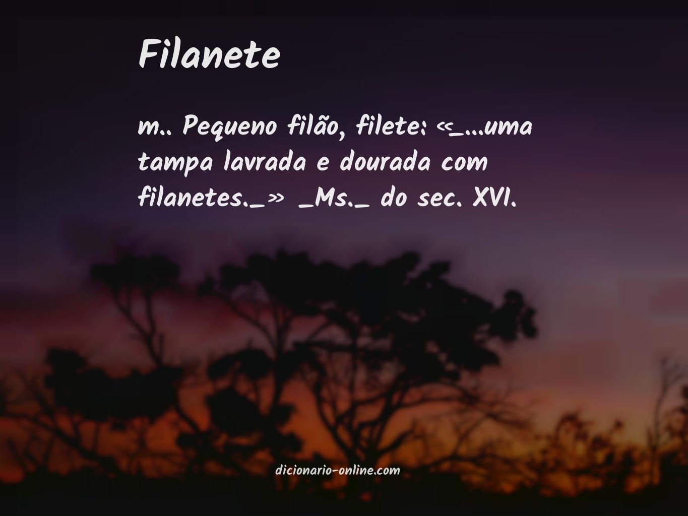 Significado de filanete