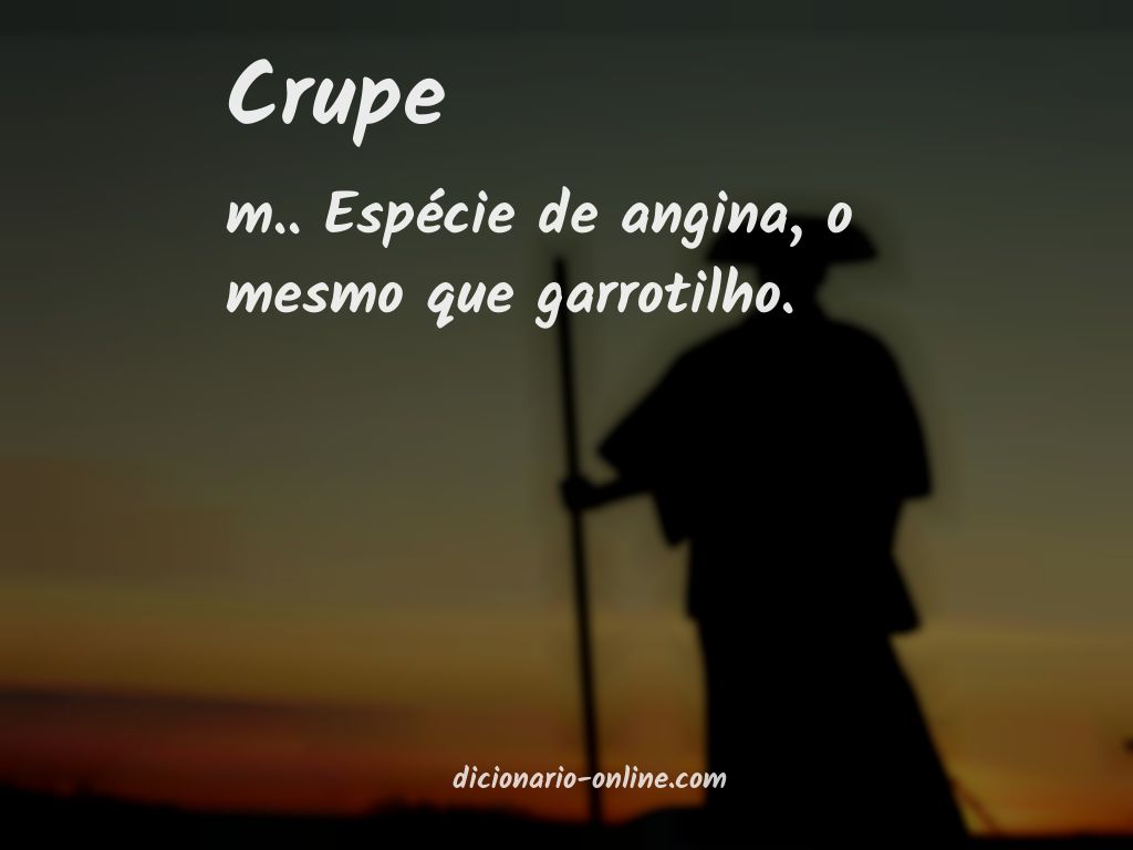 Significado de crupe