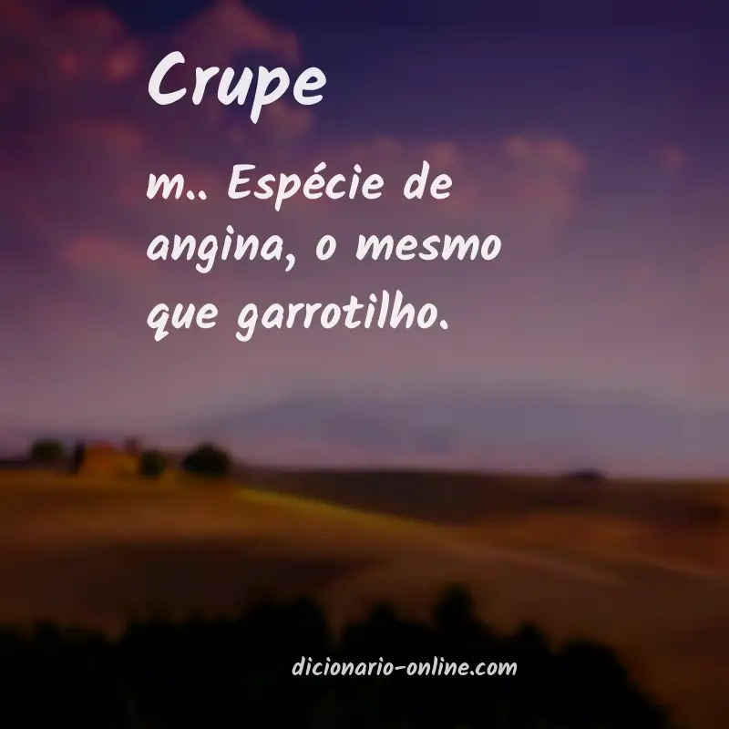 Significado de crupe