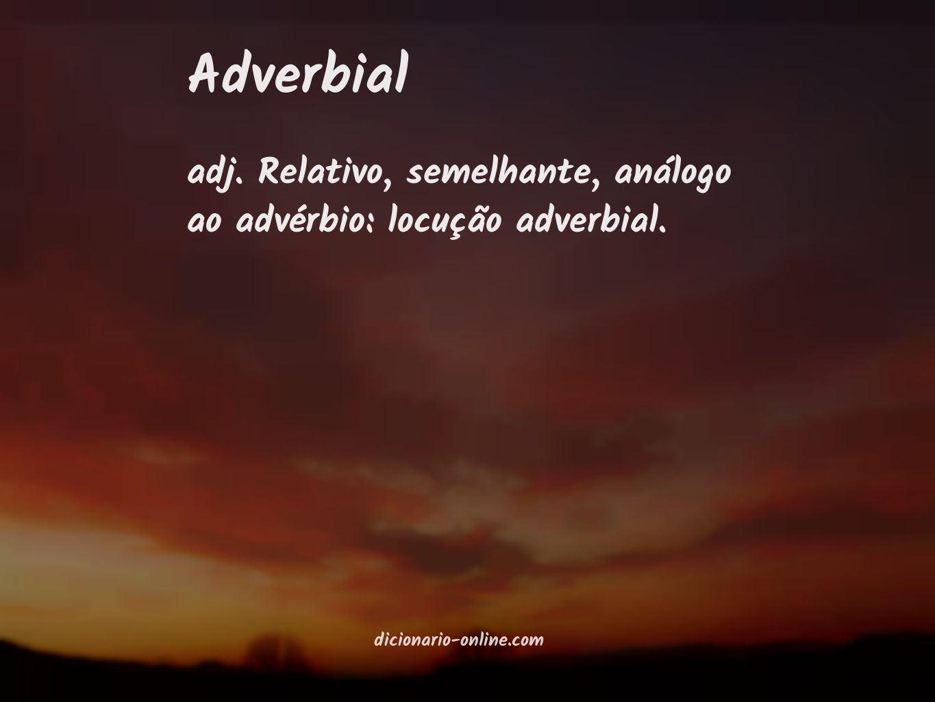 Significado de adverbial