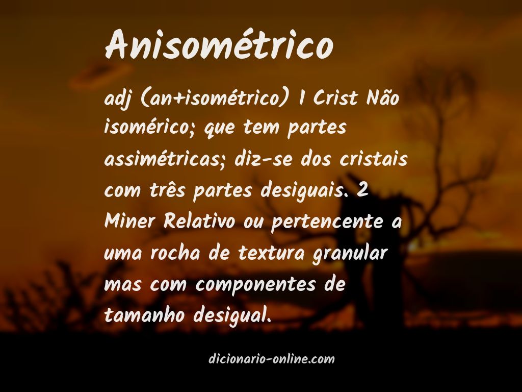 Significado de anisométrico