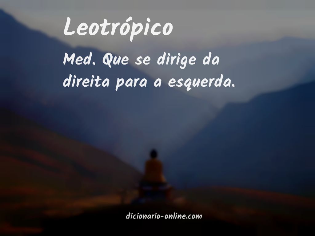 Significado de leotrópico