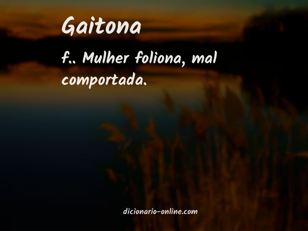 Significado de gaitona