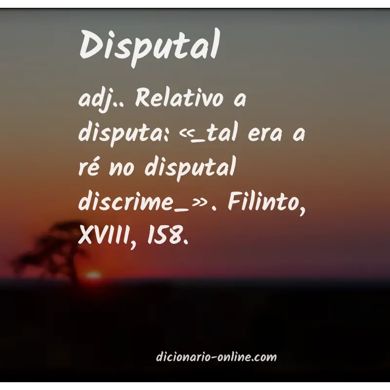 Significado de disputal