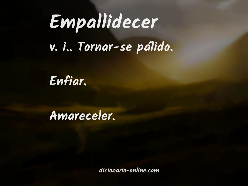 Significado de empallidecer