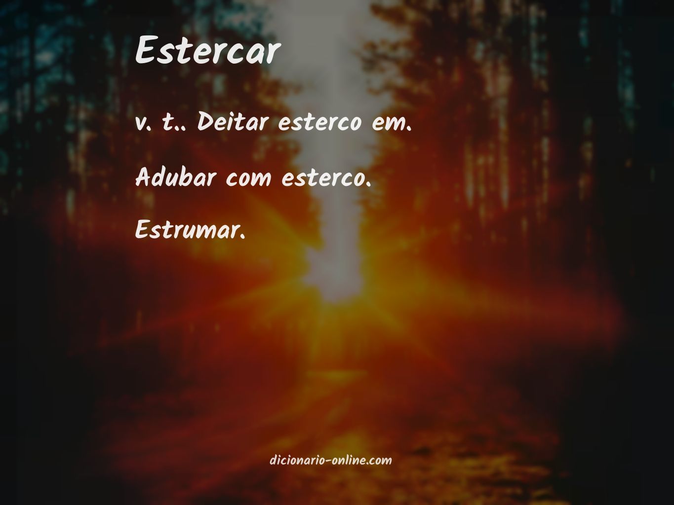 Significado de estercar