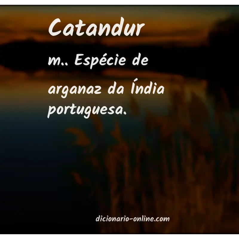 Significado de catandur