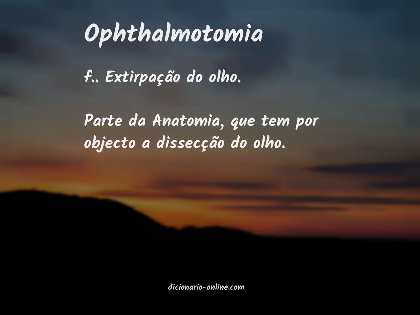 Significado de ophthalmotomia