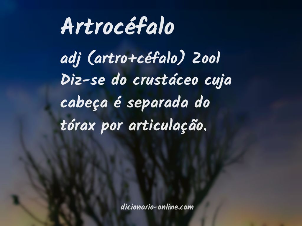 Significado de artrocéfalo