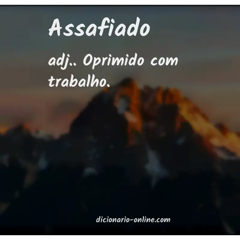 Significado de assafiado