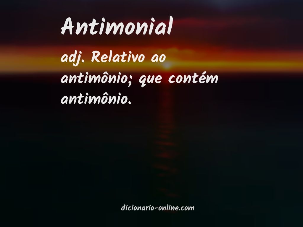 Significado de antimonial