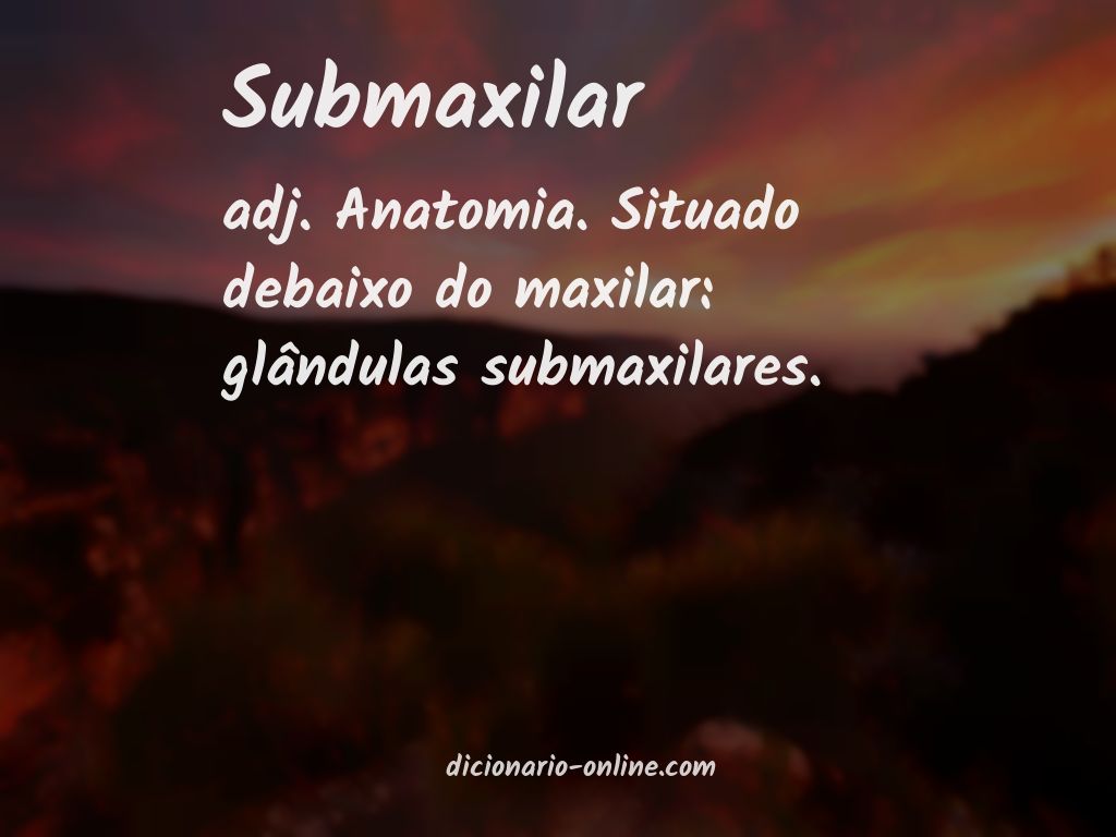 Significado de submaxilar