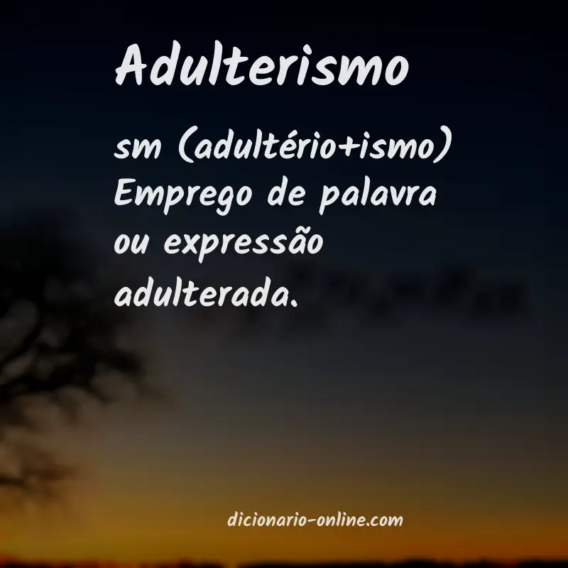 Significado de adulterismo