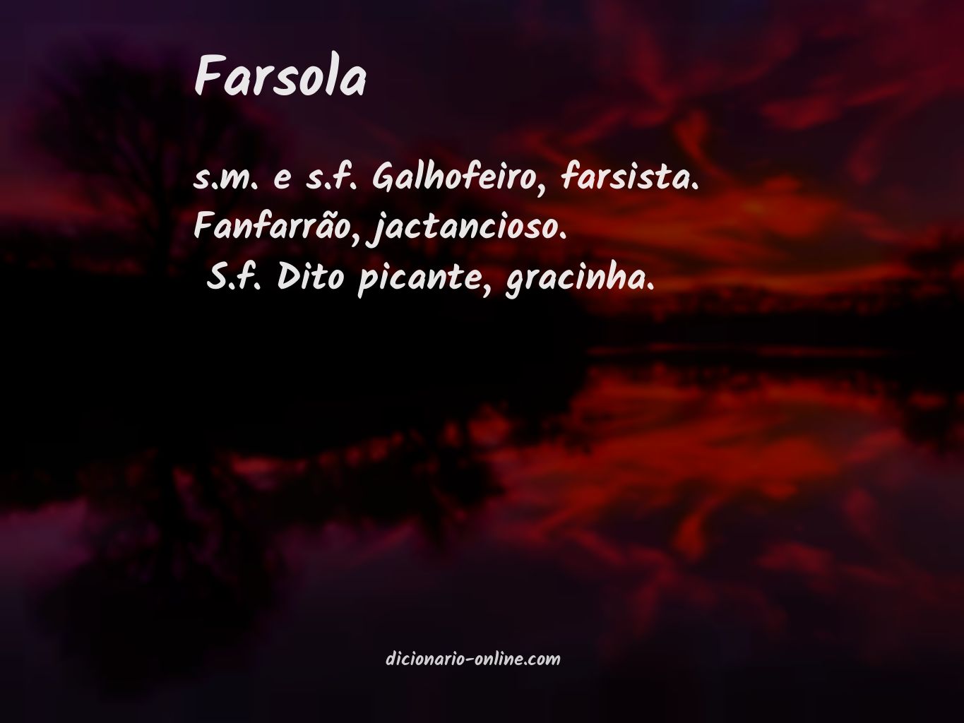 Significado de farsola