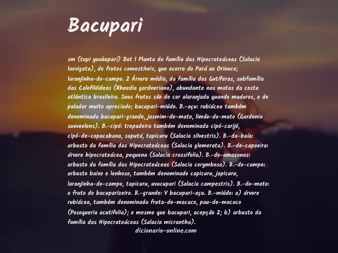 Significado de bacupari