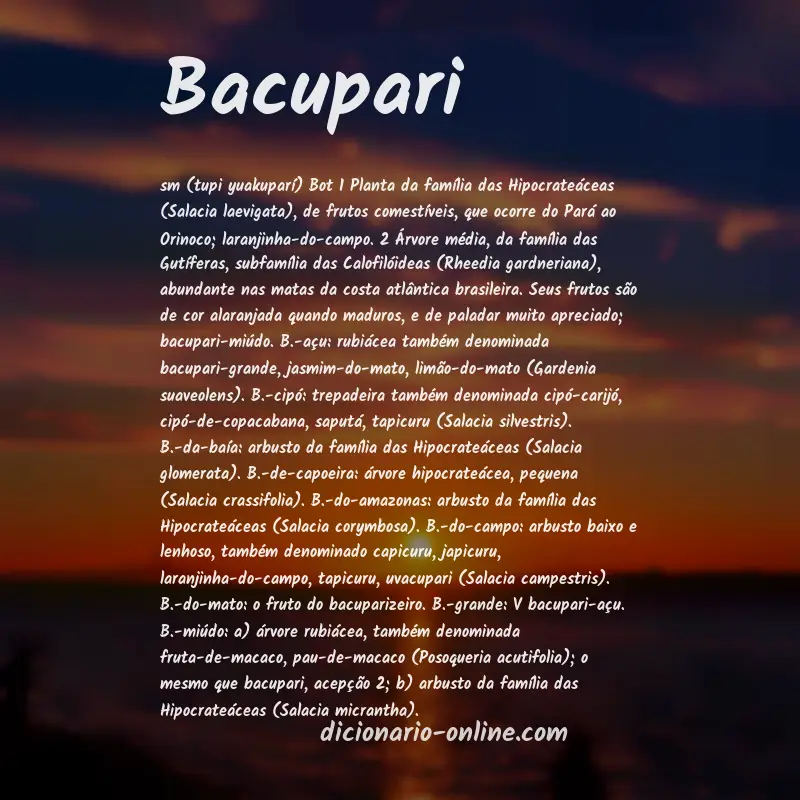 Significado de bacupari