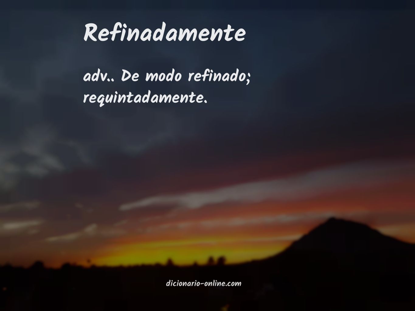 Significado de refinadamente