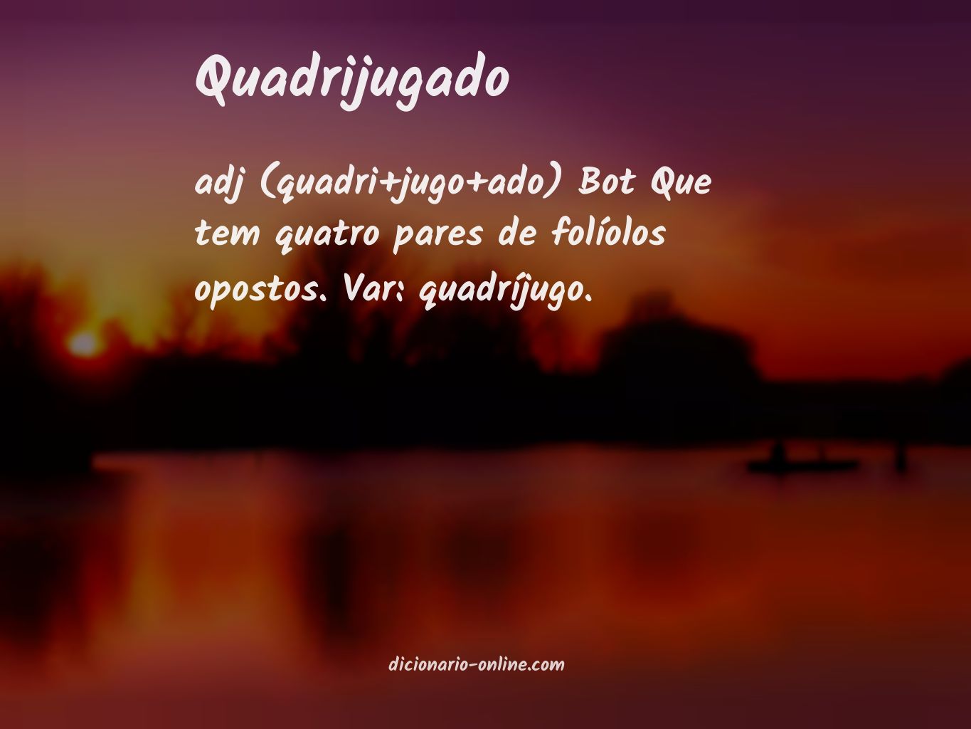 Significado de quadrijugado